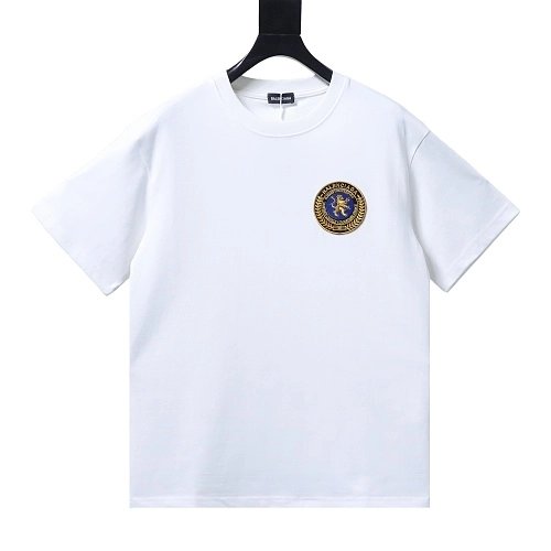 Balenciaga Chest Badge Embroidered T-Shirt White,Balenciaga T-Shirts,T-Shirts,CLOTHES