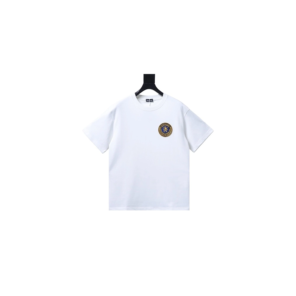 Balenciaga Chest Badge Embroidered T-Shirt White,Balenciaga T-Shirts,T-Shirts,CLOTHES