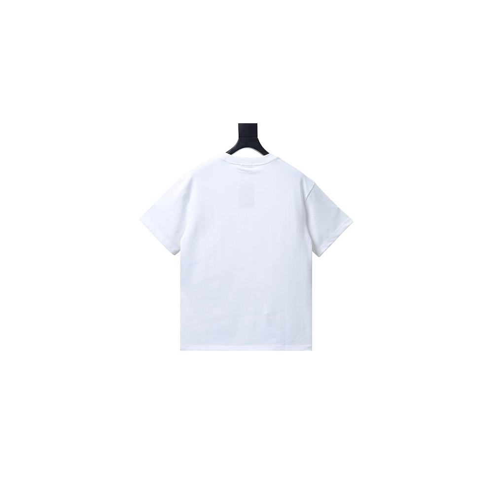 Balenciaga Chest Badge Embroidered T-Shirt White,Balenciaga T-Shirts,T-Shirts,CLOTHES