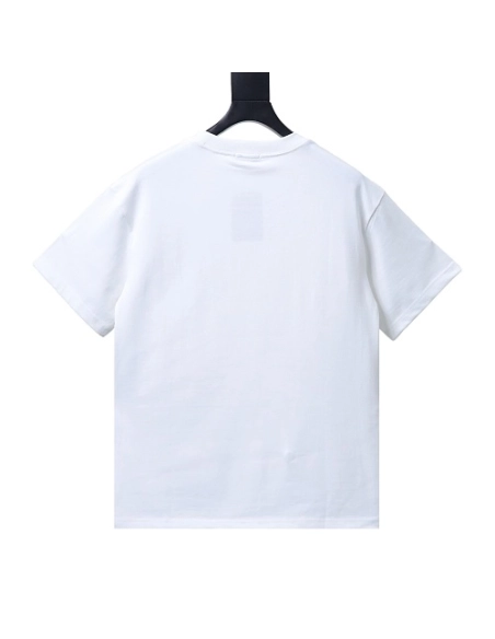 Balenciaga Chest Badge Embroidered T-Shirt White,Balenciaga T-Shirts,T-Shirts,CLOTHES