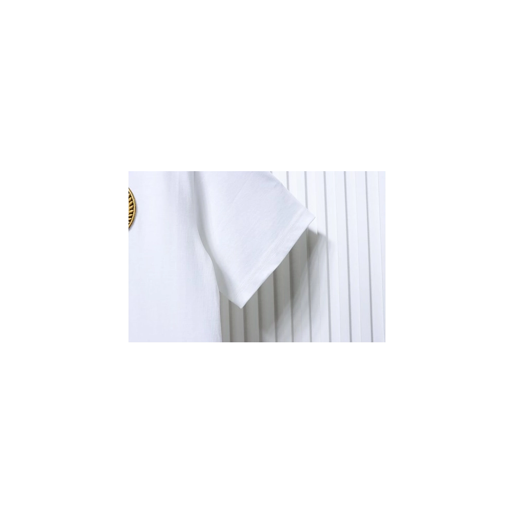 Balenciaga Chest Badge Embroidered T-Shirt White,Balenciaga T-Shirts,T-Shirts,CLOTHES