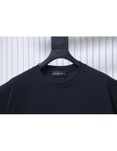 Balenciaga Inverted Letter Print T-Shirt Black,Balenciaga T-Shirts,T-Shirts,CLOTHES