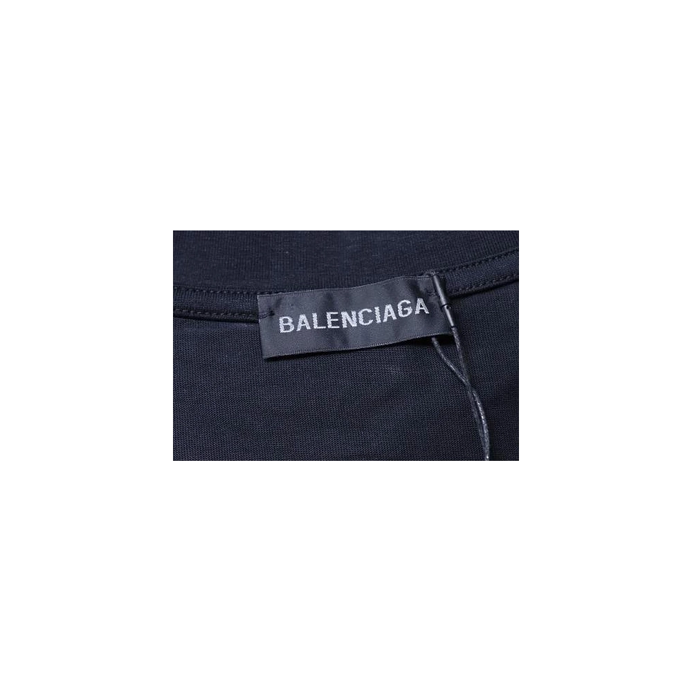 Balenciaga Inverted Letter Print T-Shirt Black,Balenciaga T-Shirts,T-Shirts,CLOTHES