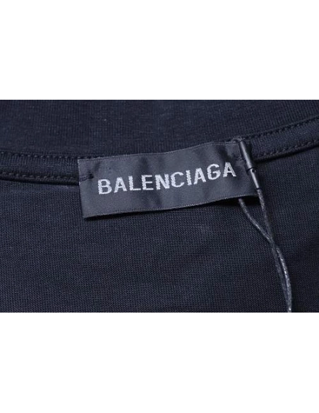 Balenciaga Inverted Letter Print T-Shirt Black,Balenciaga T-Shirts,T-Shirts,CLOTHES