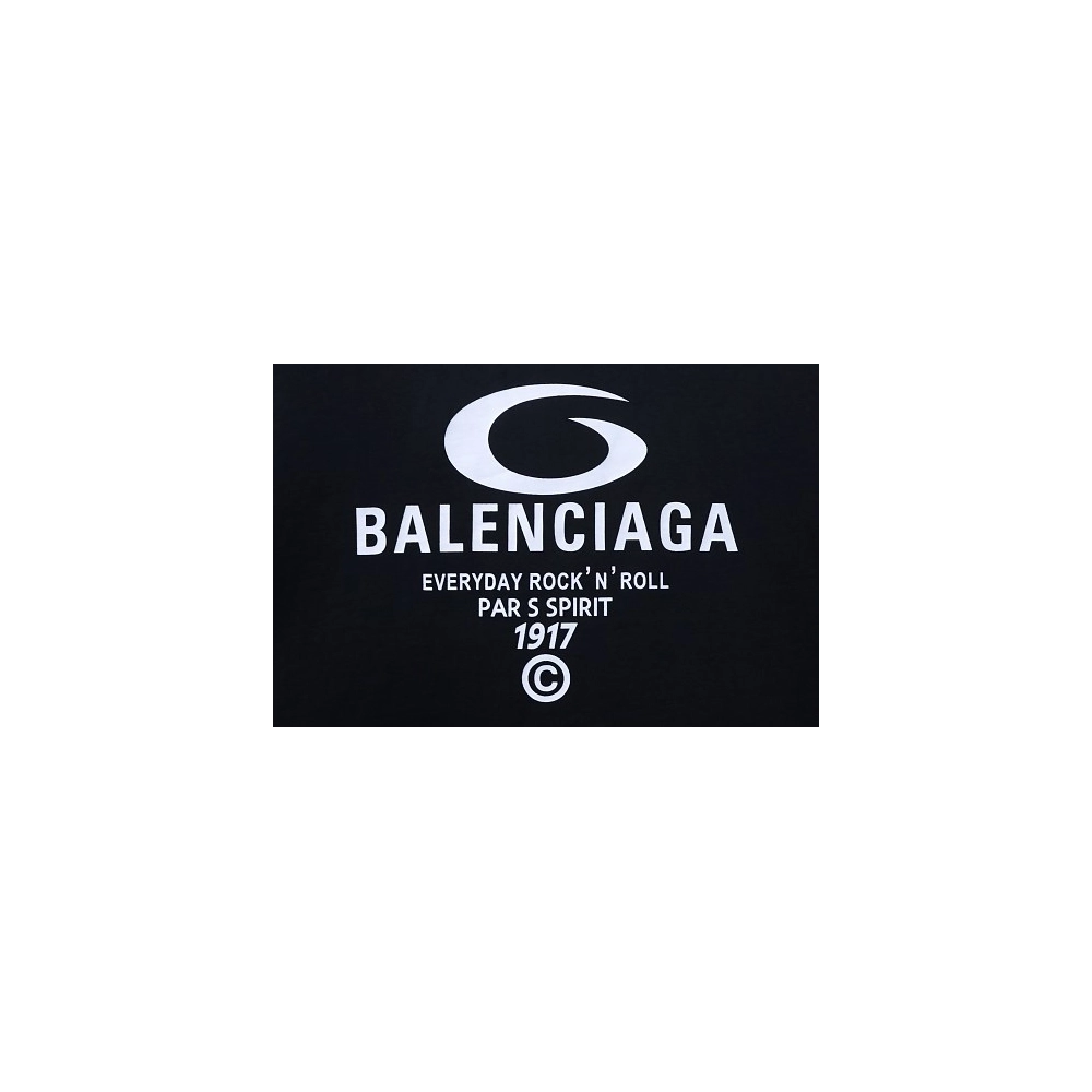 Balenciaga Ring-Print Letter T-Shirt Black,Balenciaga T-Shirts,T-Shirts,CLOTHES