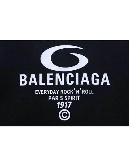 Balenciaga Ring-Print Letter T-Shirt Black,Balenciaga T-Shirts,T-Shirts,CLOTHES