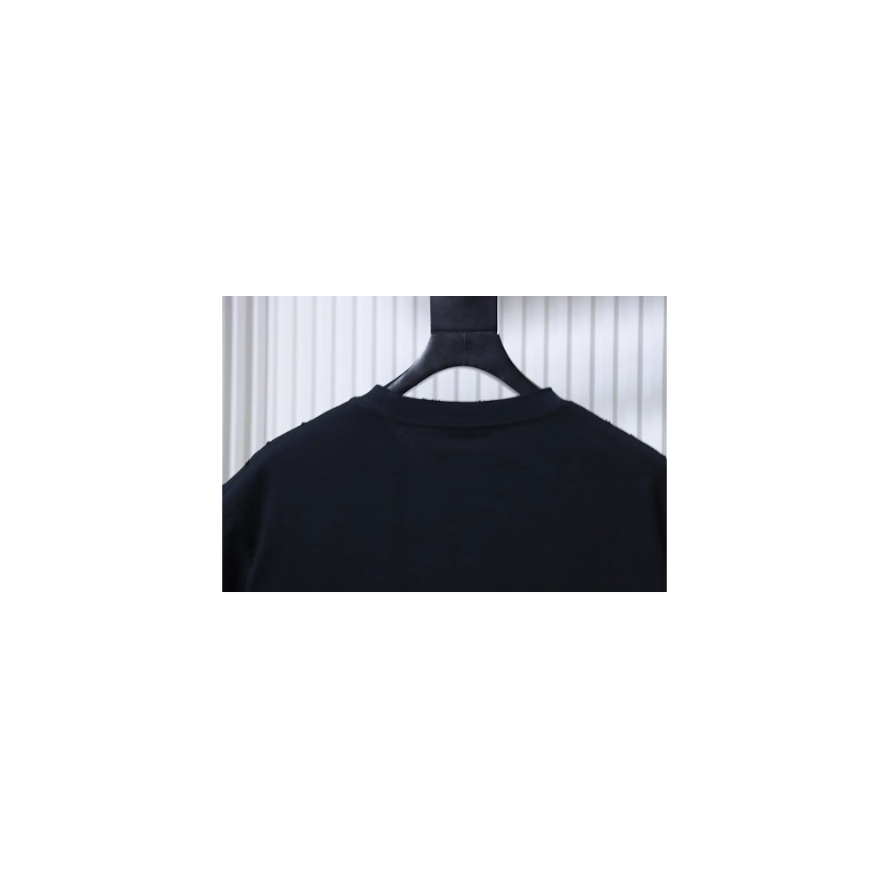Balenciaga Ring-Print Letter T-Shirt Black,Balenciaga T-Shirts,T-Shirts,CLOTHES