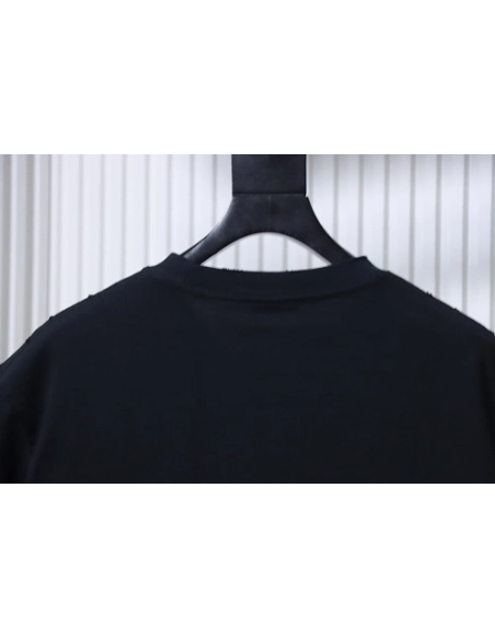 Balenciaga Ring-Print Letter T-Shirt Black,Balenciaga T-Shirts,T-Shirts,CLOTHES