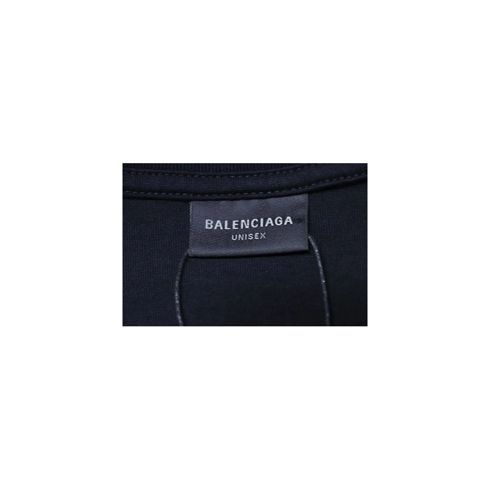 Balenciaga Ring-Print Letter T-Shirt Black,Balenciaga T-Shirts,T-Shirts,CLOTHES