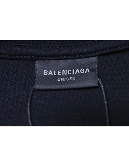Balenciaga Ring-Print Letter T-Shirt Black,Balenciaga T-Shirts,T-Shirts,CLOTHES