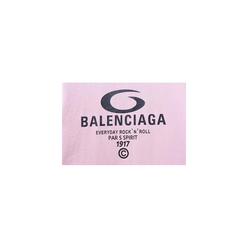 Balenciaga Ring-Print Letter T-Shirt Pink,Balenciaga T-Shirts,T-Shirts,CLOTHES