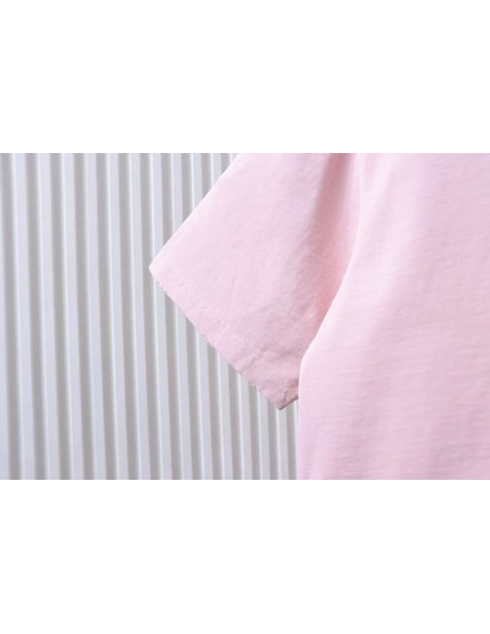 Balenciaga Ring-Print Letter T-Shirt Pink,Balenciaga T-Shirts,T-Shirts,CLOTHES