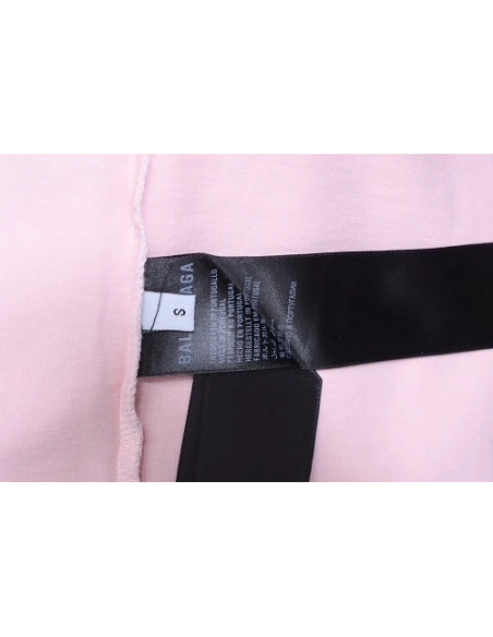 Balenciaga Ring-Print Letter T-Shirt Pink,Balenciaga T-Shirts,T-Shirts,CLOTHES