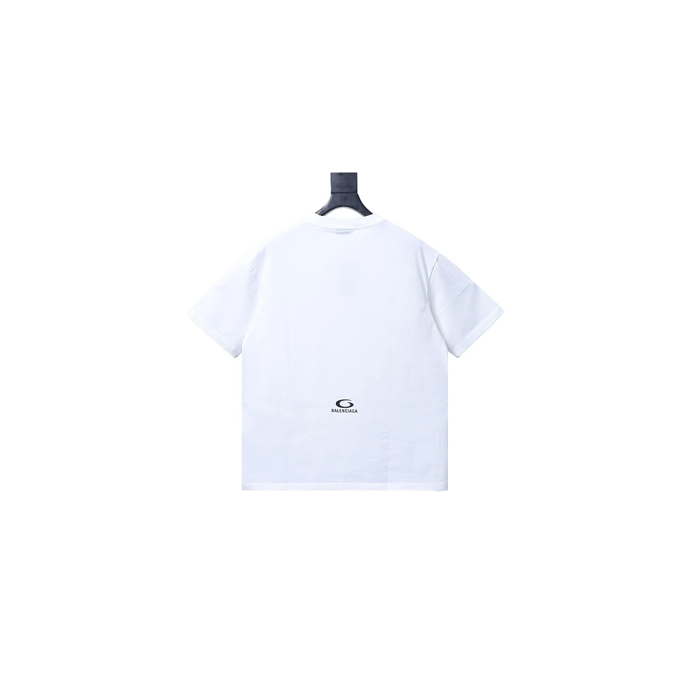 Balenciaga Ring-Print Letter T-Shirt White,Balenciaga T-Shirts,T-Shirts,CLOTHES