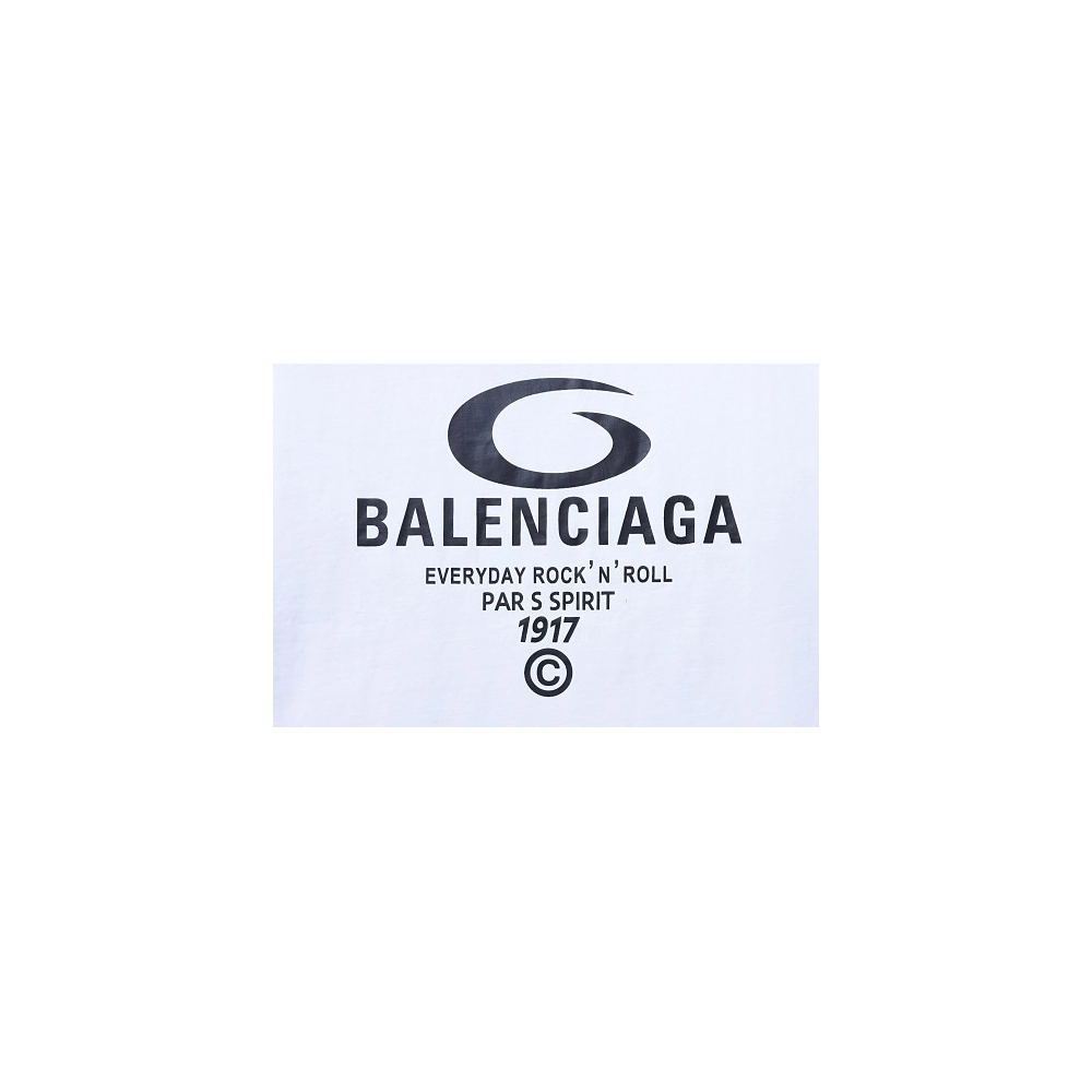 Balenciaga Ring-Print Letter T-Shirt White,Balenciaga T-Shirts,T-Shirts,CLOTHES