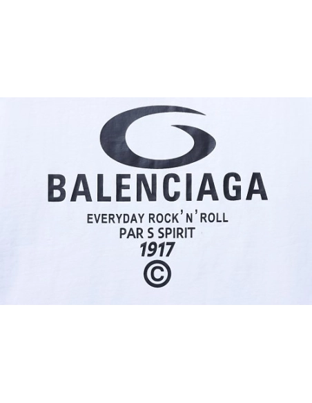 Balenciaga Ring-Print Letter T-Shirt White,Balenciaga T-Shirts,T-Shirts,CLOTHES