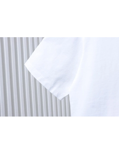 Balenciaga Ring-Print Letter T-Shirt White,Balenciaga T-Shirts,T-Shirts,CLOTHES