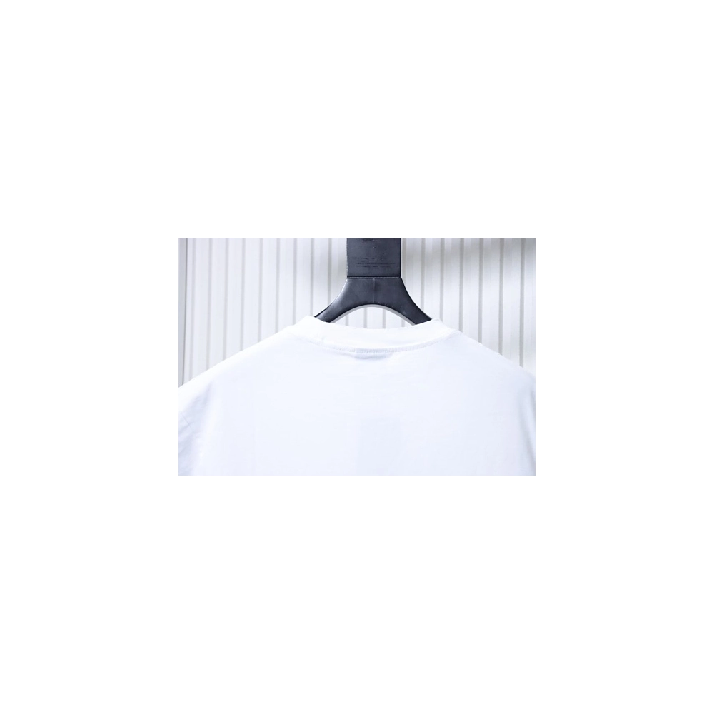 Balenciaga Ring-Print Letter T-Shirt White,Balenciaga T-Shirts,T-Shirts,CLOTHES