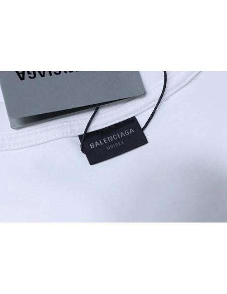 Balenciaga Ring-Print Letter T-Shirt White,Balenciaga T-Shirts,T-Shirts,CLOTHES
