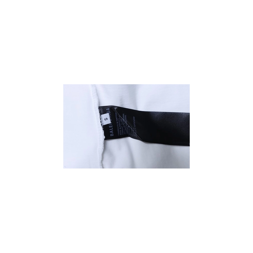 Balenciaga Ring-Print Letter T-Shirt White,Balenciaga T-Shirts,T-Shirts,CLOTHES