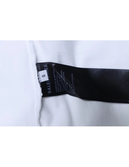 Balenciaga Ring-Print Letter T-Shirt White,Balenciaga T-Shirts,T-Shirts,CLOTHES