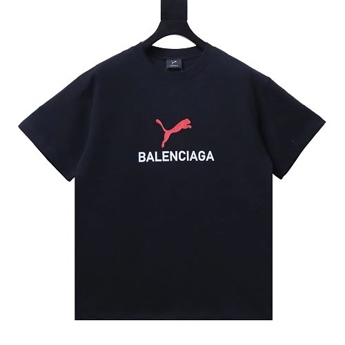 Balenciaga x Puma Printed T-Shirt Black,Balenciaga T-Shirts,T-Shirts,CLOTHES