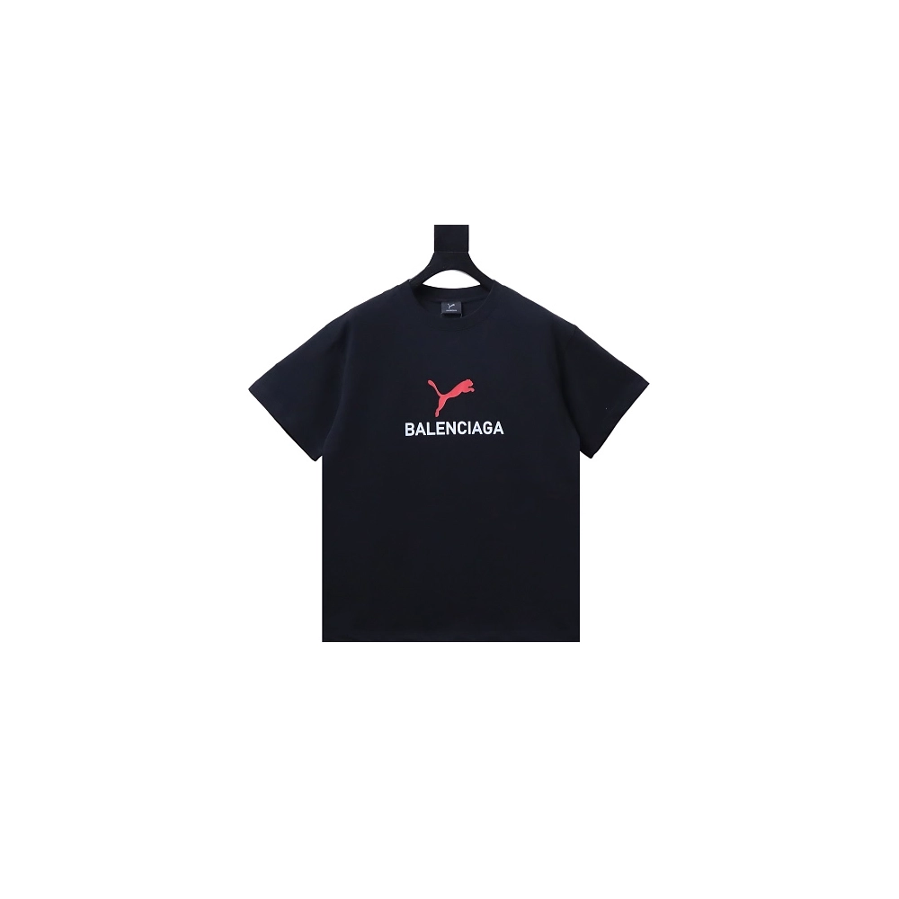 Balenciaga x Puma Printed T-Shirt Black,Balenciaga T-Shirts,T-Shirts,CLOTHES