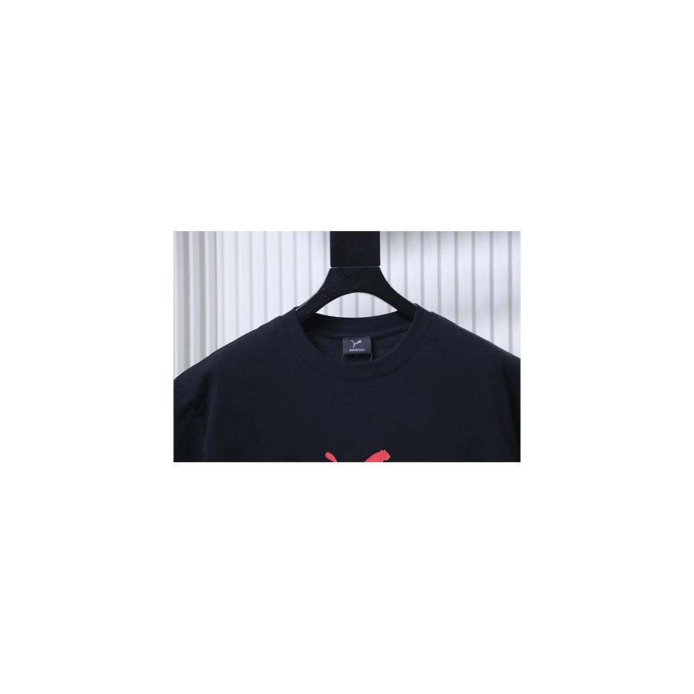 Balenciaga x Puma Printed T-Shirt Black,Balenciaga T-Shirts,T-Shirts,CLOTHES