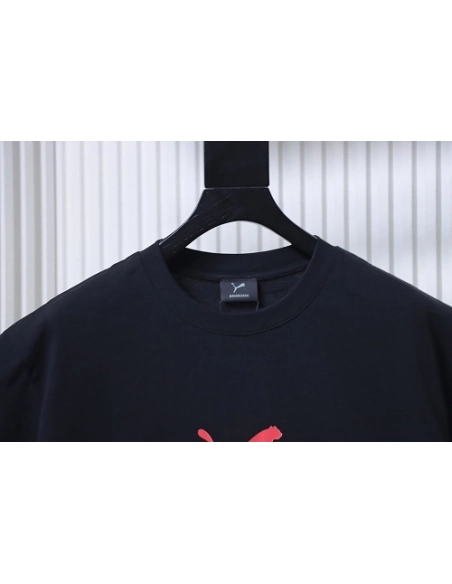 Balenciaga x Puma Printed T-Shirt Black,Balenciaga T-Shirts,T-Shirts,CLOTHES