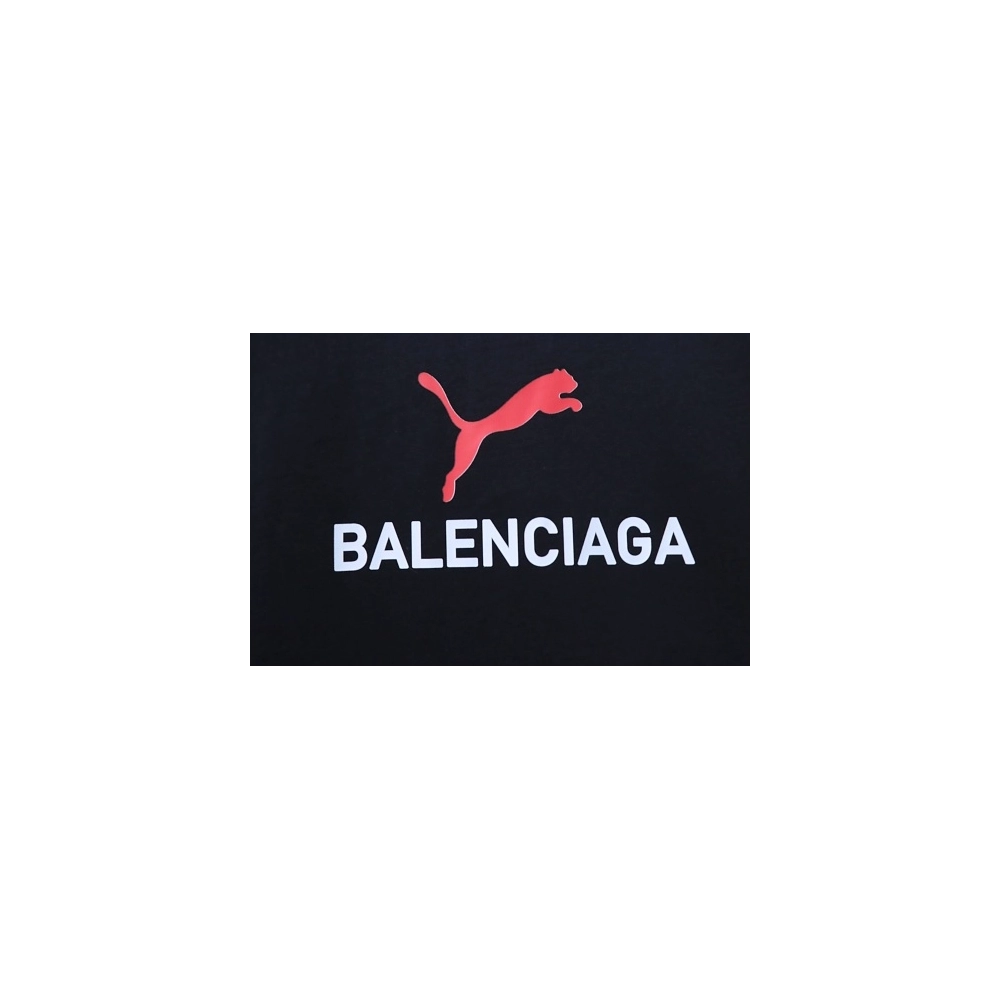 Balenciaga x Puma Printed T-Shirt Black,Balenciaga T-Shirts,T-Shirts,CLOTHES