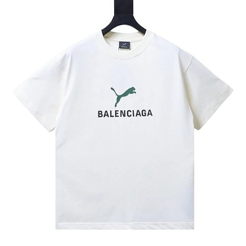 Balenciaga x Puma Printed T-Shirt White,Balenciaga T-Shirts,T-Shirts,CLOTHES