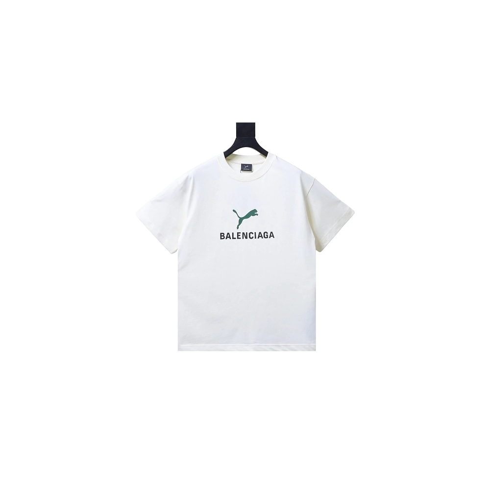 Balenciaga x Puma Printed T-Shirt White,Balenciaga T-Shirts,T-Shirts,CLOTHES