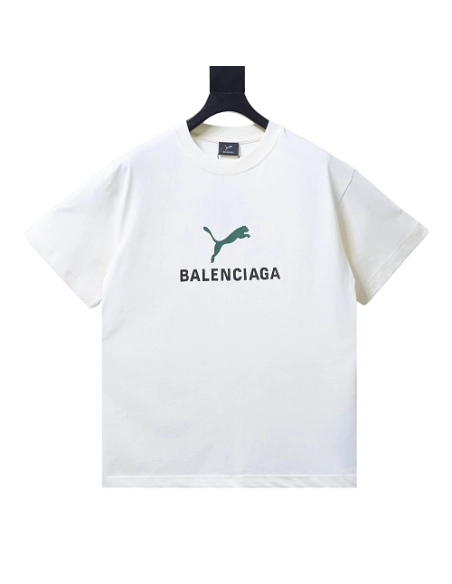 Balenciaga x Puma Printed T-Shirt White,Balenciaga T-Shirts,T-Shirts,CLOTHES