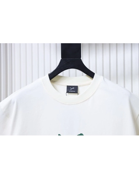 Balenciaga x Puma Printed T-Shirt White,Balenciaga T-Shirts,T-Shirts,CLOTHES