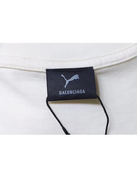 Balenciaga x Puma Printed T-Shirt White,Balenciaga T-Shirts,T-Shirts,CLOTHES