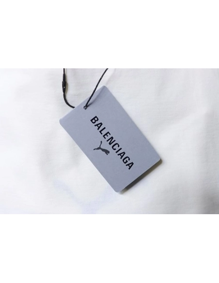 Balenciaga x Puma Printed T-Shirt White,Balenciaga T-Shirts,T-Shirts,CLOTHES