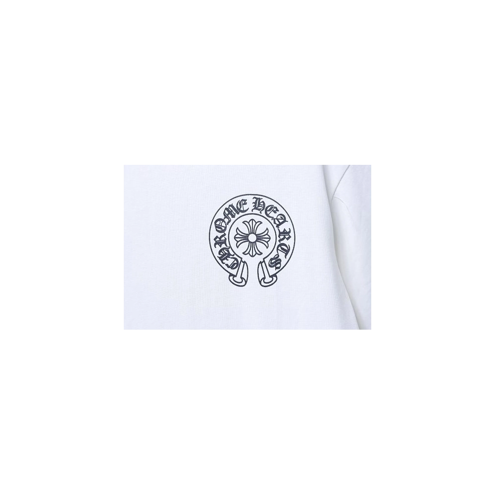 Chrome Hearts Flag Print T-shirt White,Chrome Hearts T-Shirts,T-Shirts,CLOTHES