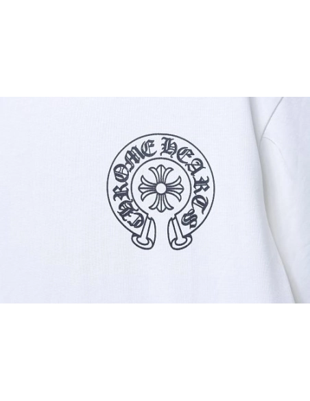Chrome Hearts Flag Print T-shirt White,Chrome Hearts T-Shirts,T-Shirts,CLOTHES