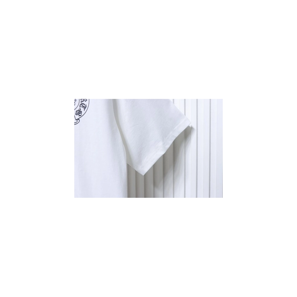 Chrome Hearts Flag Print T-shirt White,Chrome Hearts T-Shirts,T-Shirts,CLOTHES