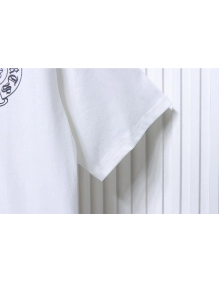 Chrome Hearts Flag Print T-shirt White,Chrome Hearts T-Shirts,T-Shirts,CLOTHES