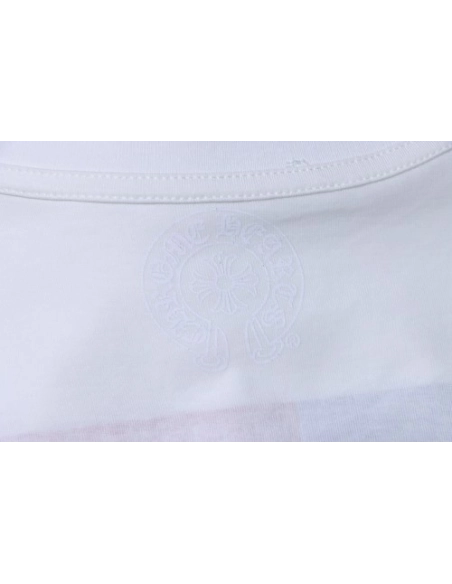Chrome Hearts Flag Print T-shirt White,Chrome Hearts T-Shirts,T-Shirts,CLOTHES