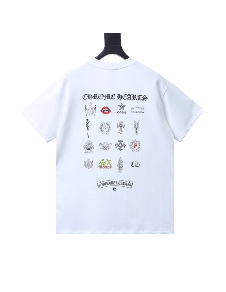 Chrome Hearts Multi-Element Collection T-shirt White,Chrome Hearts T-Shirts,T-Shirts,CLOTHES