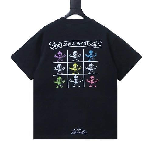 Chrome Hearts Nine-Panel Skull Print T-shirt Black,Chrome Hearts T-Shirts,T-Shirts,CLOTHES
