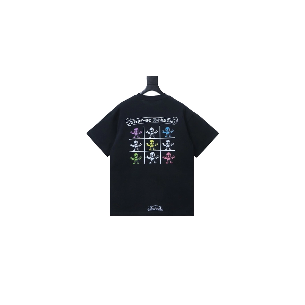 Chrome Hearts Nine-Panel Skull Print T-shirt Black,Chrome Hearts T-Shirts,T-Shirts,CLOTHES