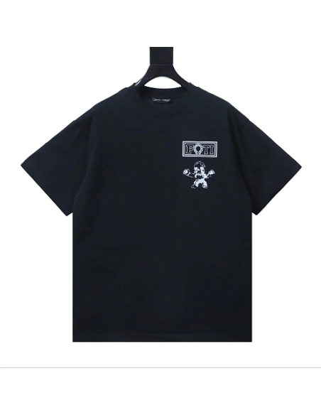 Chrome Hearts Nine-Panel Skull Print T-shirt Black,Chrome Hearts T-Shirts,T-Shirts,CLOTHES