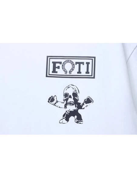Chrome Hearts Nine-Panel Skull Print T-shirt White,Chrome Hearts T-Shirts,T-Shirts,CLOTHES