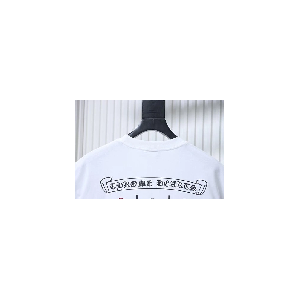 Chrome Hearts Nine-Panel Skull Print T-shirt White,Chrome Hearts T-Shirts,T-Shirts,CLOTHES