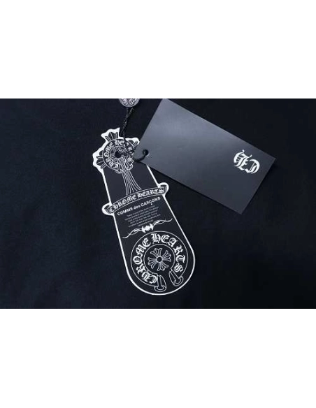 Chrome Hearts Rolling Stones Red Horseshoe Big Tongue Print T-Shirt Black,Chrome Hearts T-Shirts,T-Shirts,CLOTHES