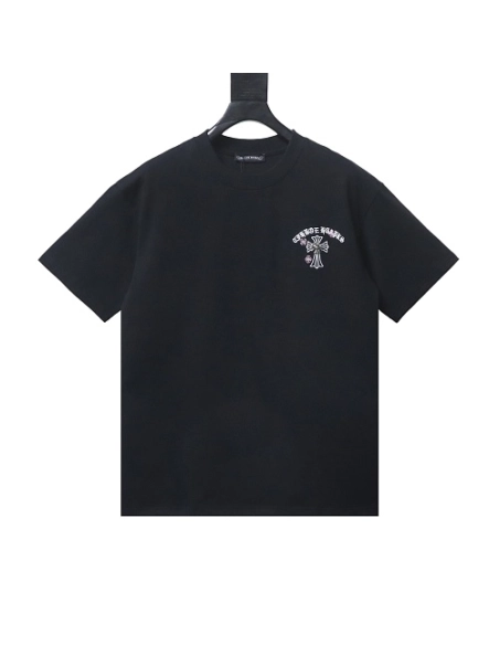Chrome Hearts Sanskrit Cross Embroidered T-Shirt Black,Chrome Hearts T-Shirts,T-Shirts,CLOTHES