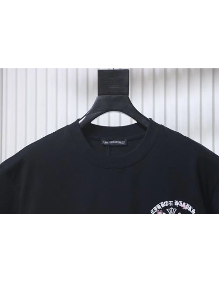 Chrome Hearts Sanskrit Cross Embroidered T-Shirt Black,Chrome Hearts T-Shirts,T-Shirts,CLOTHES